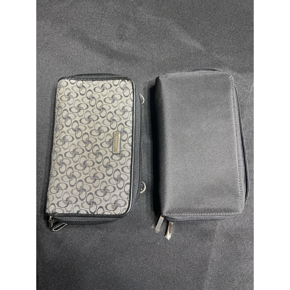 Rosetti & Mundi RFID Zip Around Wallet Lot Black Organizer Checkbook Style